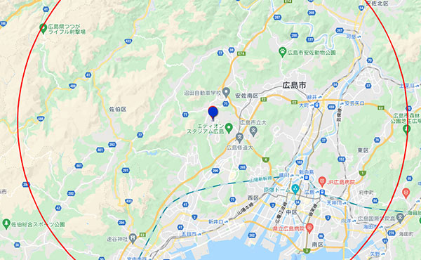 こころ歯科クリニック 訪問エリア